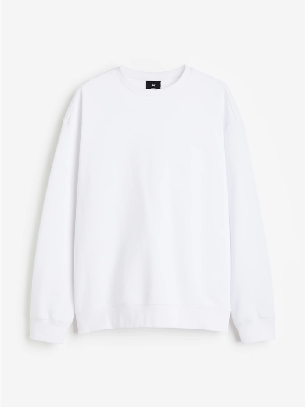 H&M Men's White Crewneck Pullover